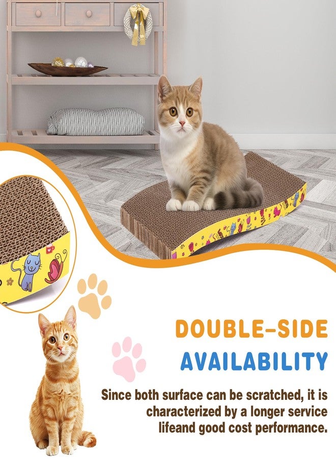 NEXT VOGUE 5 Pcs Multicolor Printed Cat Scratcher Pads with Catnip – Eco-Friendly Corrugated S-Shape Scratch Boards, Reversible, Heavy Duty for Indoor Cats & Furniture Protection - Image 5